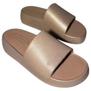 Yellow Box Platform Slide Sandals Rose Gold Blush Comfort Size 8